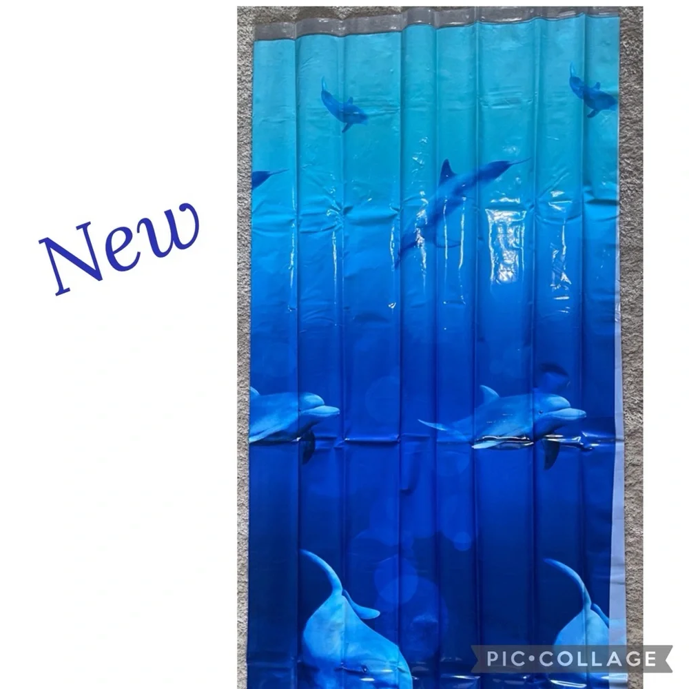 Shower Curtain / Dolphins NWOT